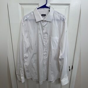 Van Heusen Men's White Dress Shirt XL 17 1/2 36/37